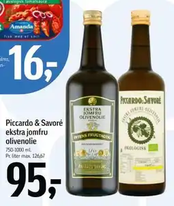 Føtex Piccardo & Savoré ekstra jomfru olivenolie tilbud
