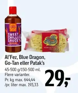 Føtex Al’Fez, Blue Dragon, Go-Tan eller Patak’s tilbud