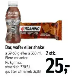 Føtex Bar, wafer eller shake tilbud