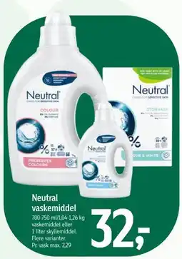 Føtex Neutral vaskemiddel tilbud