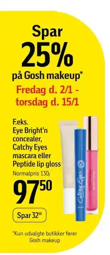 Føtex Spar 25% på Gosh makeup tilbud