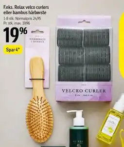 Føtex Relax velco curlers eller bambus hårbørste tilbud
