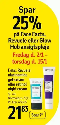 Føtex Spar 25% på Face Facts, Revuele eller Glow Hub ansigtspleje tilbud