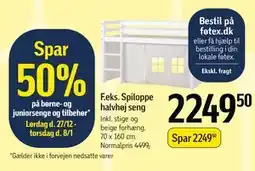 Føtex Spar 50% på børne- og juniorsenge og tilbehør tilbud