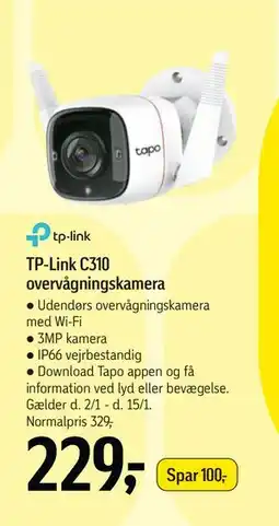 Føtex TP-Link C310 overvågningskamera tilbud