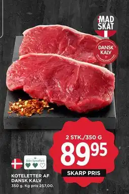 MENY KOTELETTER AF DANSK KALV tilbud