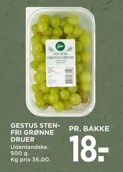 MENY GESTUS STENFRI GRØNNE DRUER tilbud