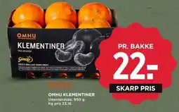 MENY OMHU KLEMENTINER tilbud