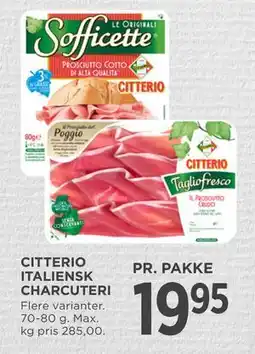 MENY CITTERIO ITALIENSK CHARCUTERI tilbud