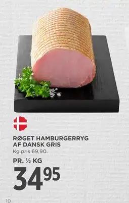 MENY RØGET HAMBURGERRYG AF DANSK GRIS tilbud