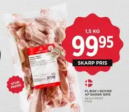 MENY FLÆSK I SKIVER AF DANSK GRIS tilbud