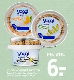MENY YOGGI YOGHURT MED TOP tilbud