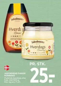 MENY JAKOBSENS DANSK HONNING tilbud