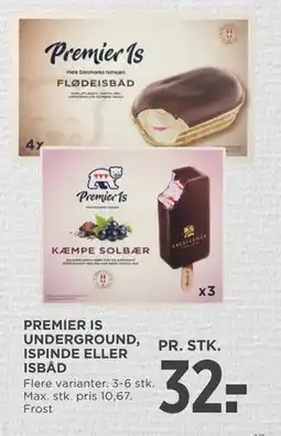 MENY PREMIER IS UNDERGROUND, ISPINDE ELLER ISBÅD tilbud