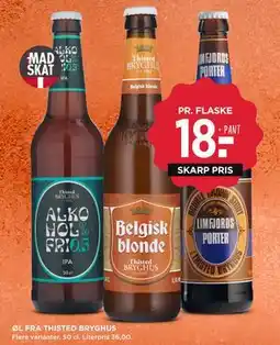 MENY ØL FRA THISTED BRYGHUS tilbud
