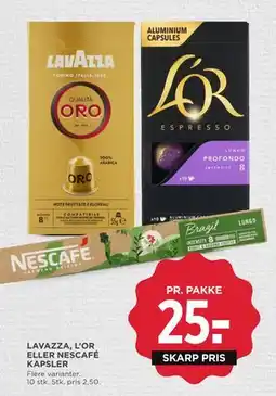 MENY LAVAZZA, L’OR ELLER NESCAFÉ KAPSLER tilbud