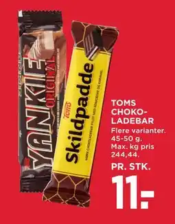 MENY TOMS CHOKOLADEBAR tilbud