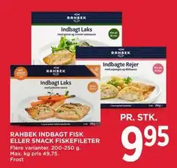 MENY RAHBEK INDBAGT FISK ELLER SNACK FISKEFILETER tilbud