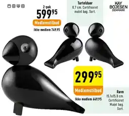 Imerco Kay Bojesen fugle (Turteldue / Ravn) tilbud