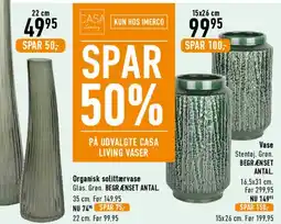 Imerco Casa Living vaser (udvalgte) - SPAR 50% tilbud