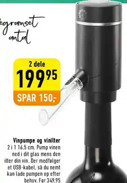 Imerco Vinpumpe og vinlifter (2 i 1) tilbud