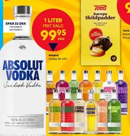 BorderShop Absolut Vodka 1 liter tilbud