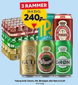 BorderShop Tuborg (3 rammer, 24 x 33 cl) tilbud