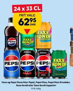BorderShop 24 x 33 CL - Frit valg (Pepsi / Faxe Kondi) tilbud