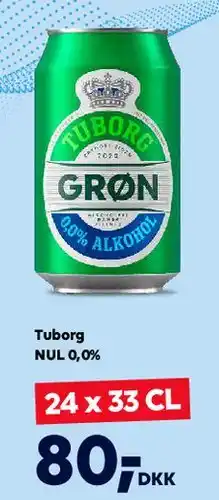 BorderShop Tuborg Grøn 0,0% tilbud
