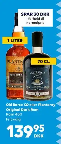 BorderShop Old Barco XO / Plantation Original Dark Rum tilbud