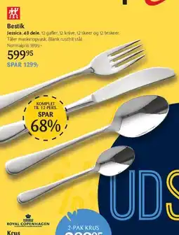 Kop & Kande Bestik - Jessica, 48 dele tilbud