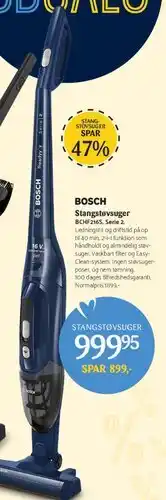 Kop & Kande BOSCH Stangstøvsuger tilbud