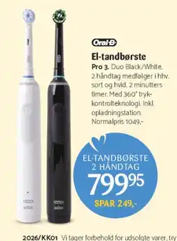Kop & Kande El-tandbørste (2 håndtag) tilbud