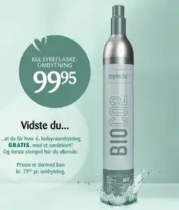 Kop & Kande Mysoda BIOCO2 kulsyreflaske (ombytning) tilbud