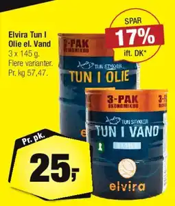 Calle Elvira Tun i olie / tun i vand (3-pak) tilbud