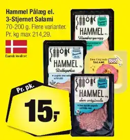 Calle Hammel Pålæg / 3-Stjernet Salami tilbud