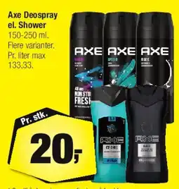 Calle Axe Deospray / Shower tilbud