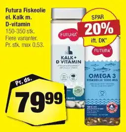 Calle Futura fiskeolie / Kalk & D-vitamin tilbud