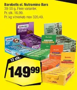 Calle Barbells / Nutramino Bars (12 stk.) tilbud