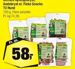 Calle Chrisco Kyllingebryst / Andebryst / Fiske Snacks til hund tilbud