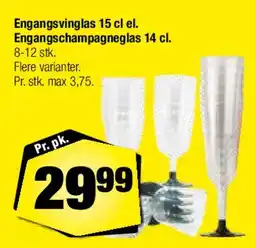 Calle Engangsvinglas / Engangschampagneglas tilbud