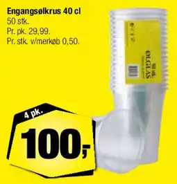 Calle Engangsølkrus 40 cl (4 pk) tilbud