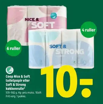 Coop nice & soft toiletpapir eller soft & strong køkkenrulle