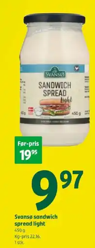 Coop 365 SVANSØ Sandwich spread light tilbud