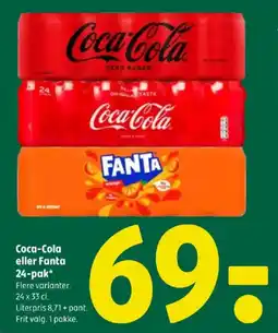 Coop 365 Coca-cola eller fanta 24-pak tilbud
