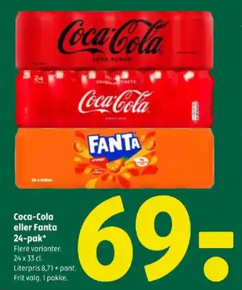 Coca-cola eller fanta 24-pak