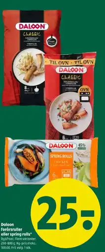 Coop 365 DALOON Forårsruller eller spring rolls tilbud
