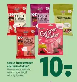 Coop 365 Castus frugtstænger eller grinebidder tilbud