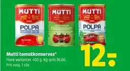 Coop 365 MUTTI Tomatkonserves tilbud