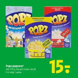 Coop 365 POPZ Popcorn tilbud